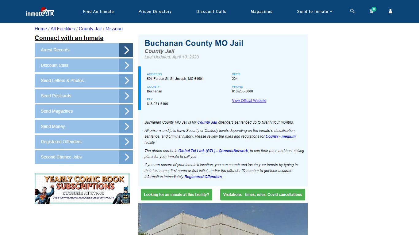 Buchanan County MO Jail - Inmate Locator - St. Joseph, MO